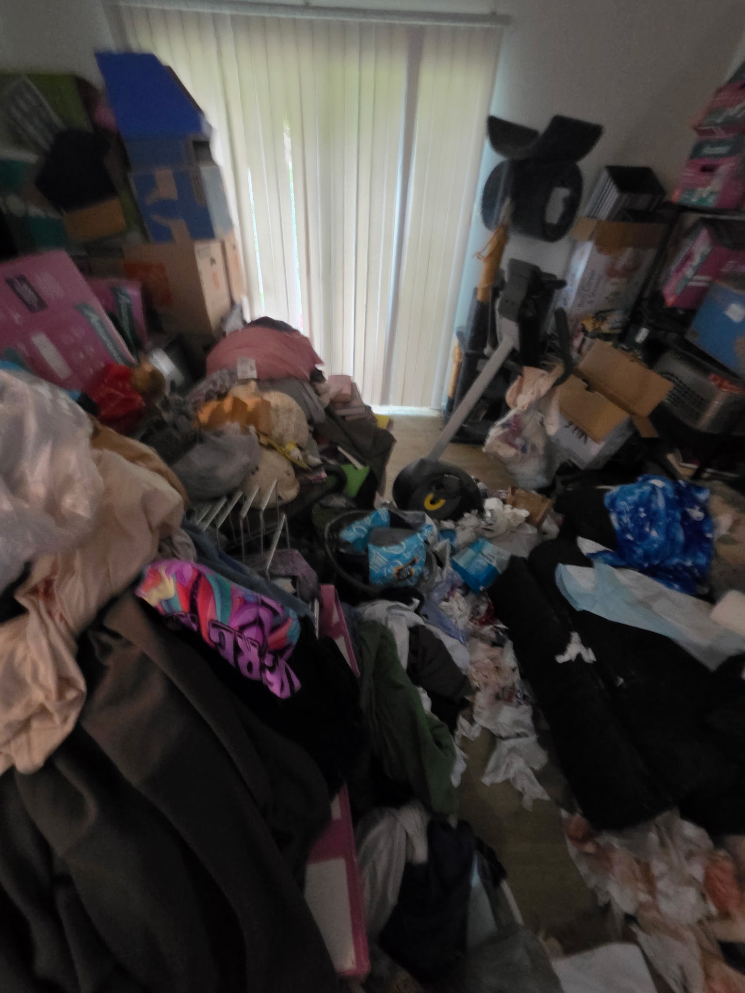 Living room before an Arkansas cleanup project by Extreme Hoarding Cleaners