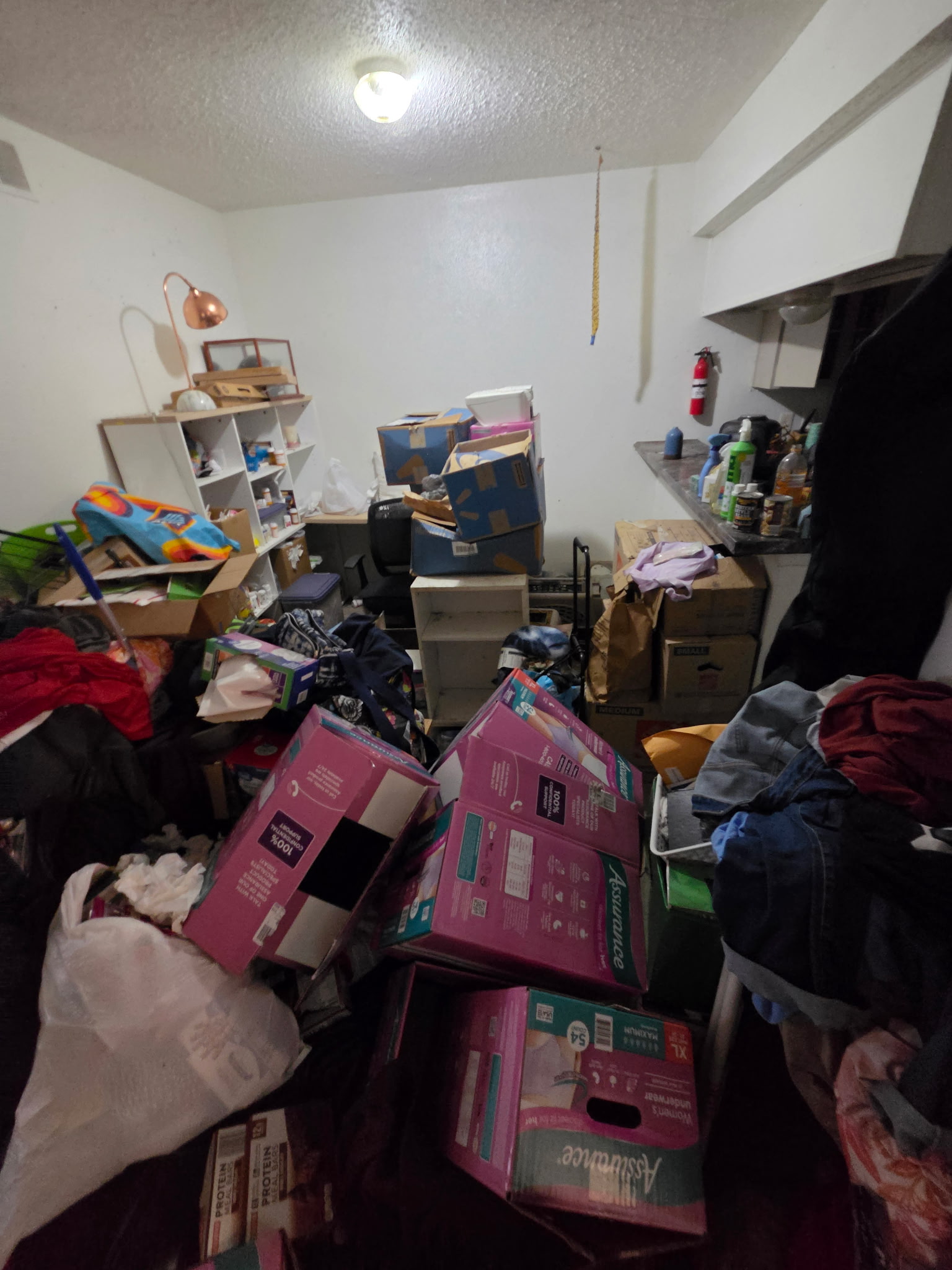 Nook before an Arkansas cleanup project by Extreme Hoarding Cleaners